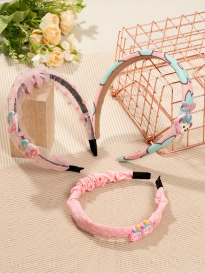 Diademas con Fruncido y Velo Con motivos de Osos Cerezas y Paletas