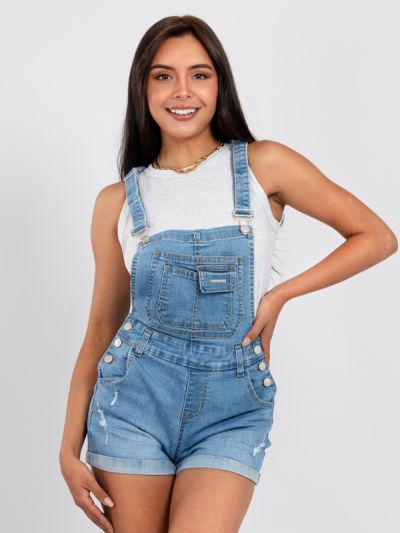 Overol Corto tipo Short en Jean 3033