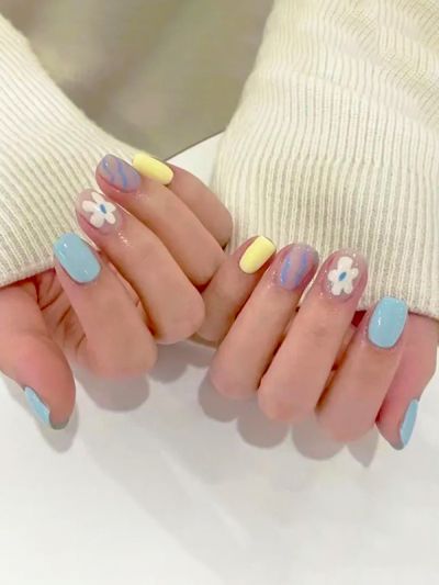 Uñas Artificiales Reutilizables Pastel Color R432