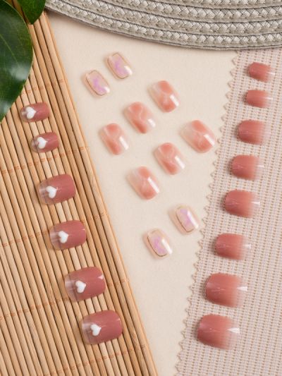 Uñas Reutilizables Artificiales Diseño Corazones Z209