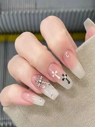 Uñas Acrílicas Reusables Rosadas Cross Z250