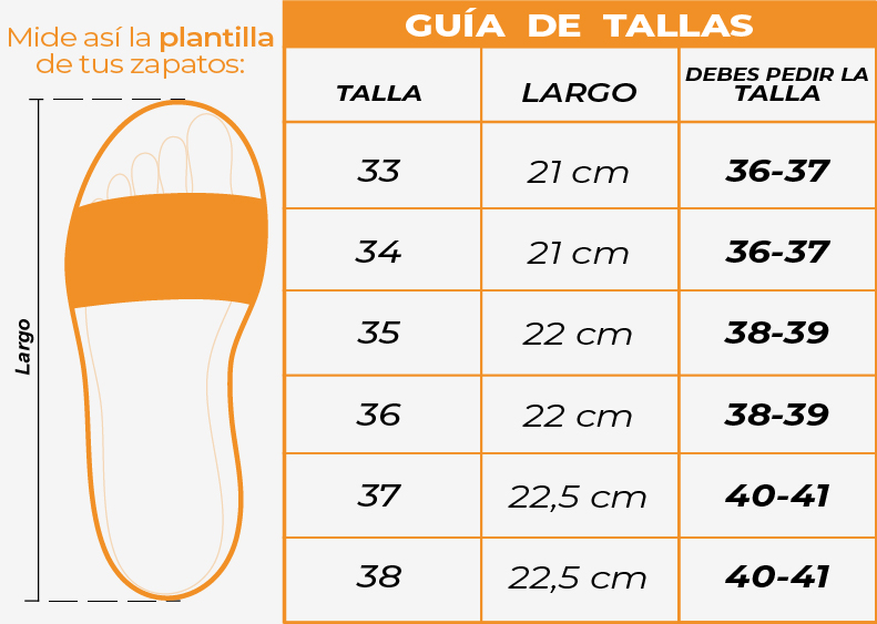 Tallas Sandalias