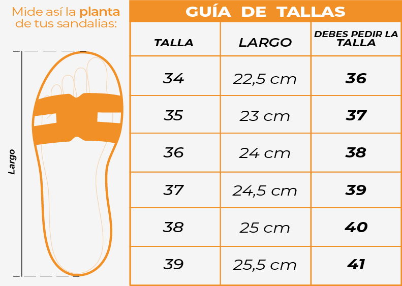 Tallas Sandalias