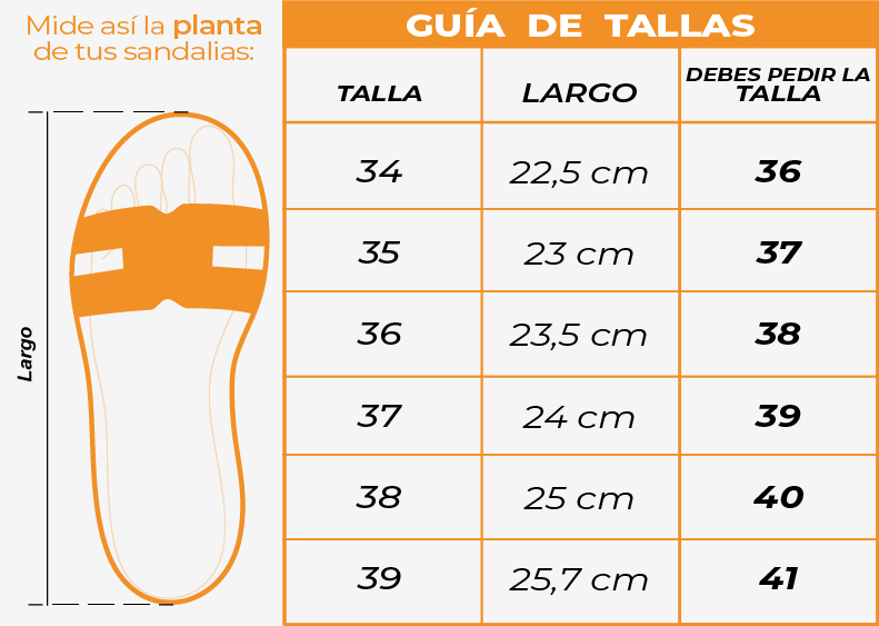 Tallas Sandalias