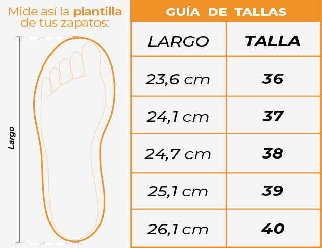 Tallas Tenis