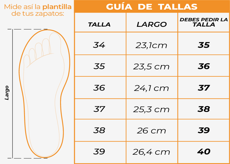 Tallas Tenis niños