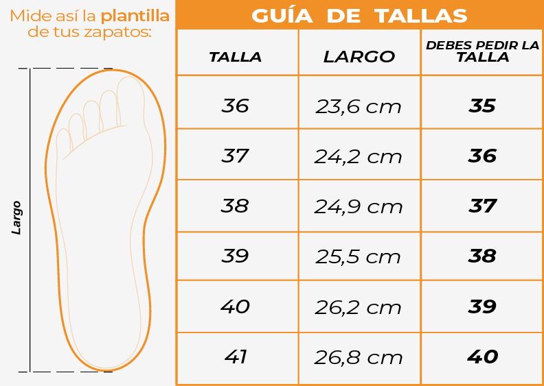 Tallas Tenis