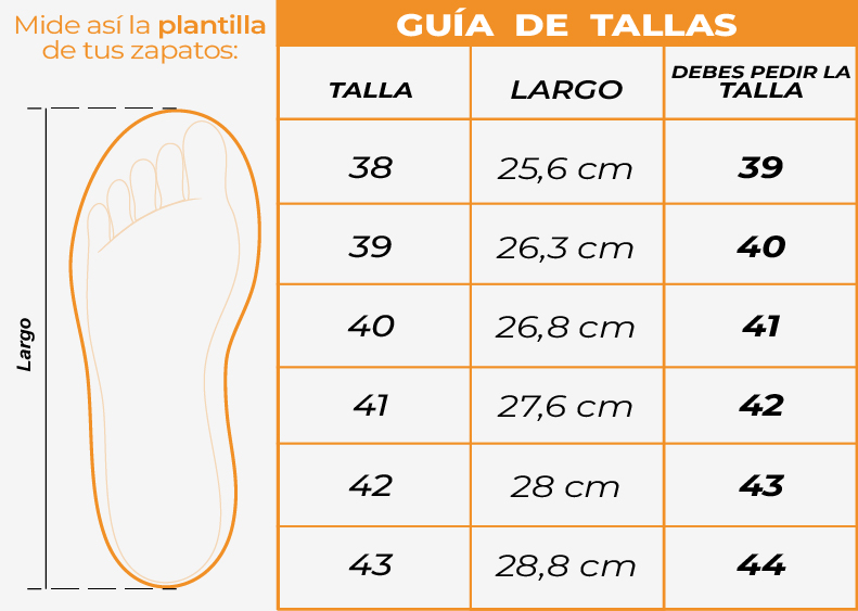 Tallas Tenis