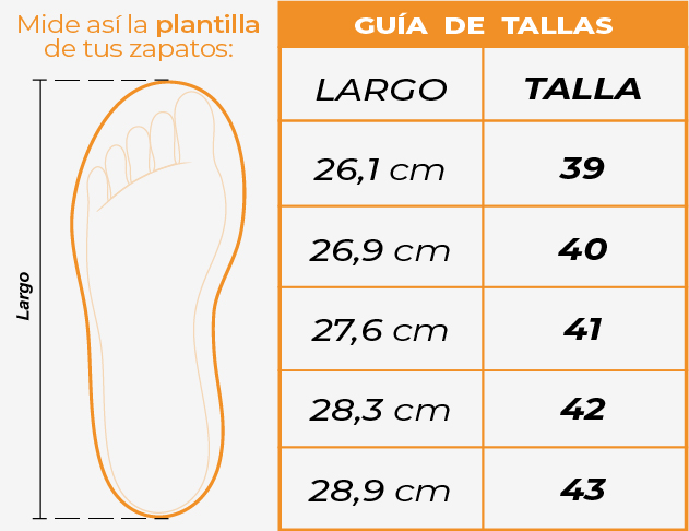 Tallas Tenis