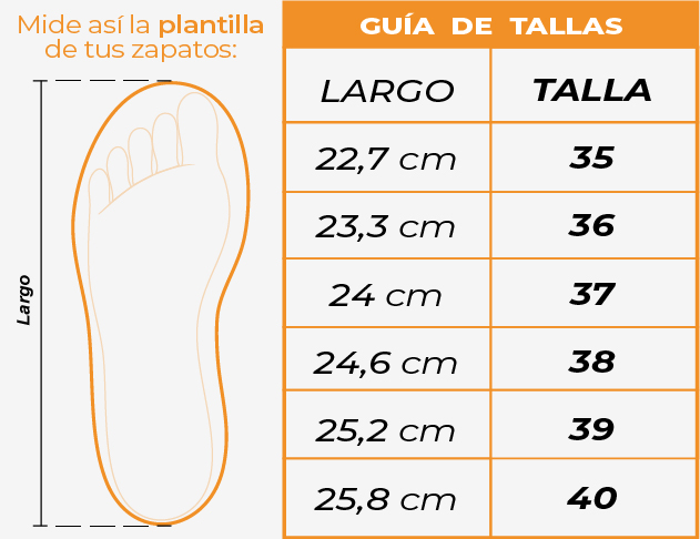 Tallas Tenis