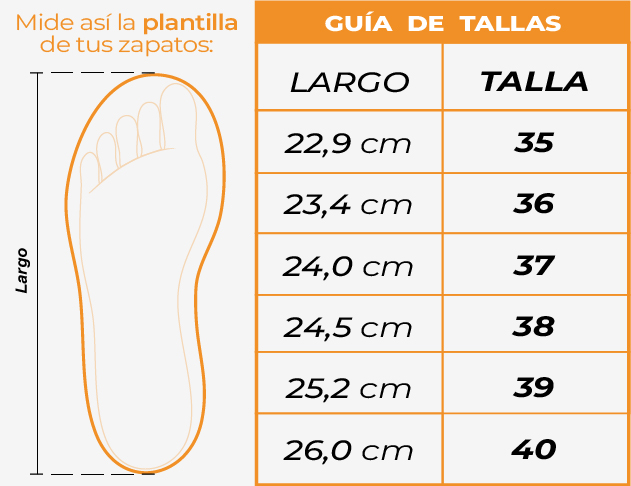 Tallas Tenis