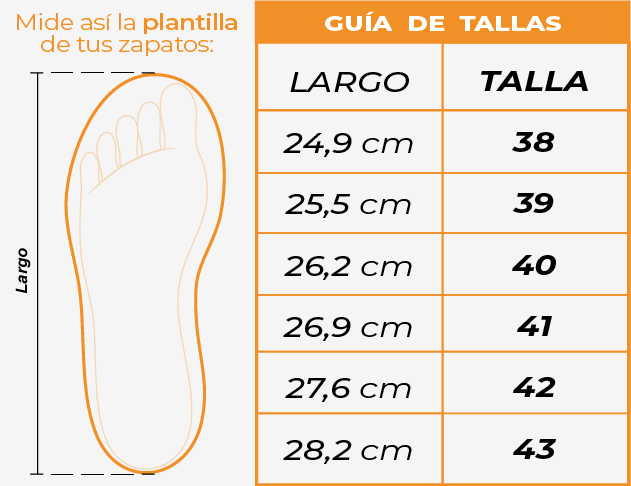 Tallas Tenis