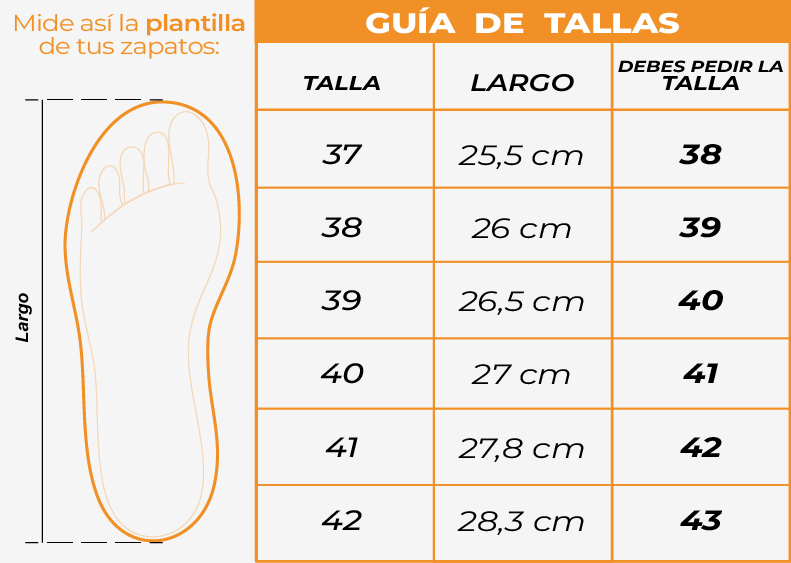 Tallas Tenis