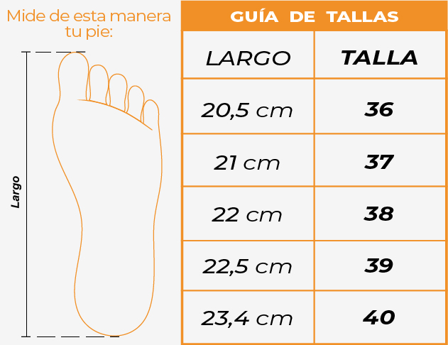 Tallas Tenis niñas