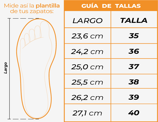 Tallas Tenis