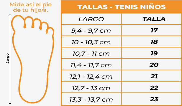 Tallas Tenis